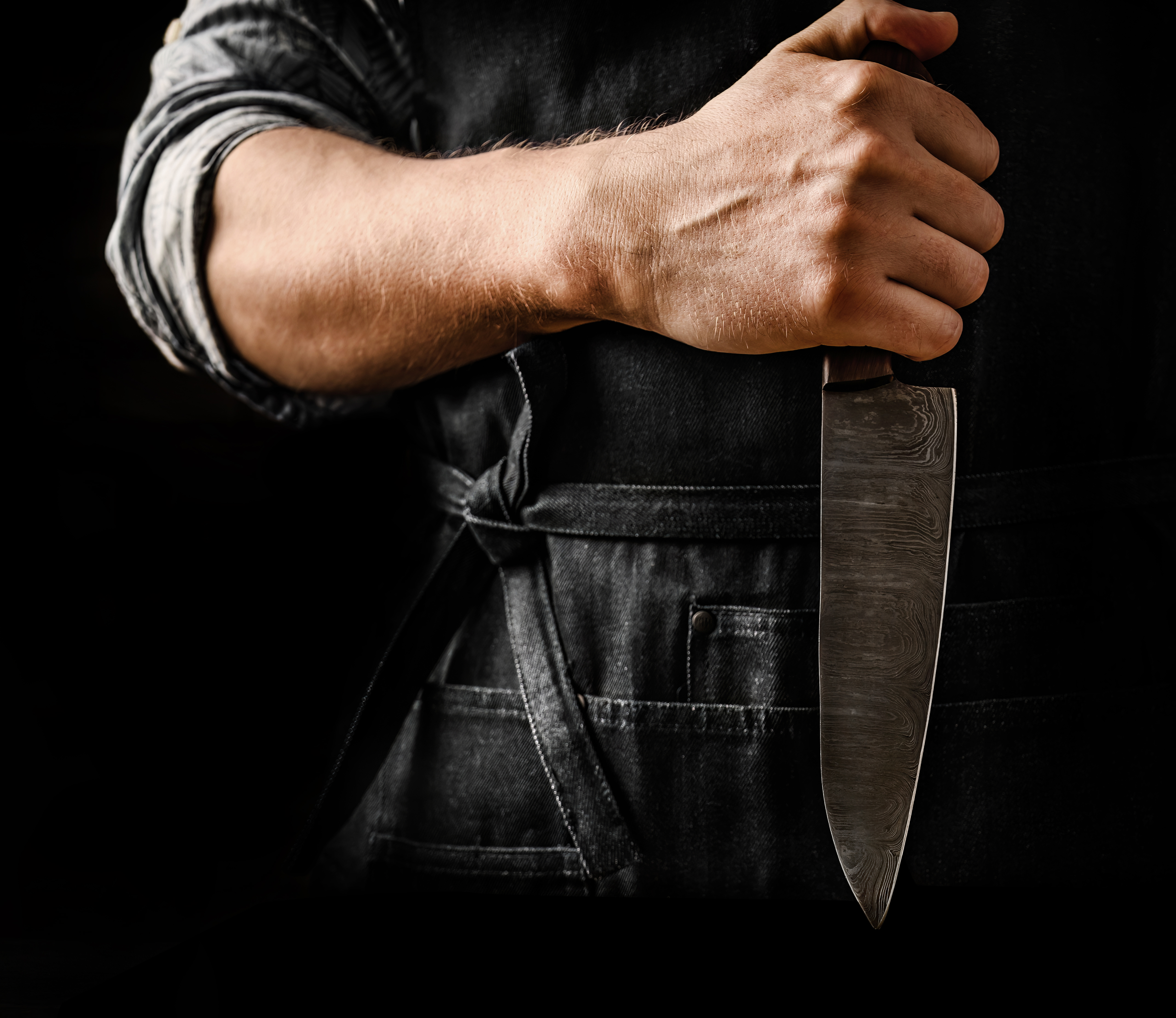 Chef holding knife